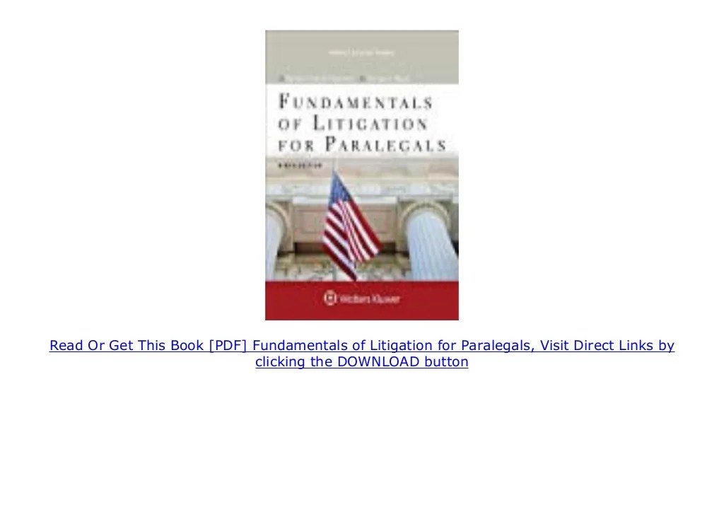 Paralegals litigation fundamentals