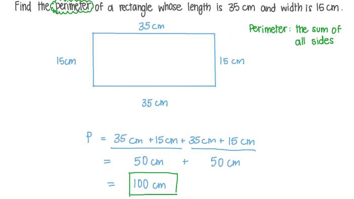 Rectangle perimeter area length width calculate rectangles cm find lengths calculator grade sides math align its adding know ck