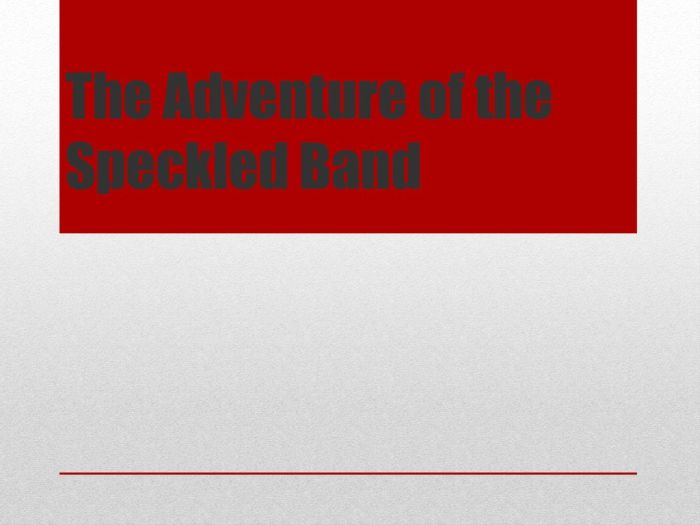 The adventure of the speckled band questions and answers pdf