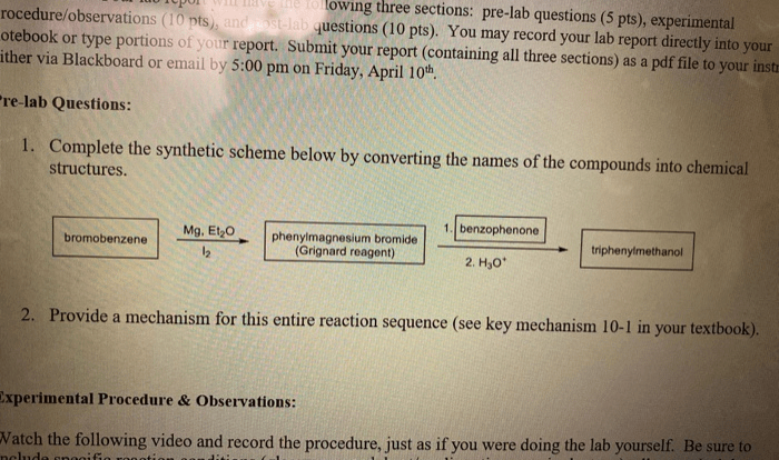 Triphenylmethanol synthesis lab report grignard reaction essay cupsoguepictures