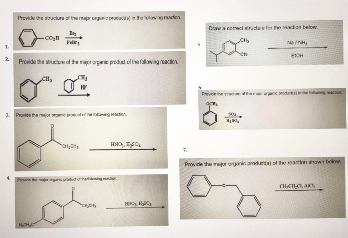 Provide the major organic product s in the reaction below